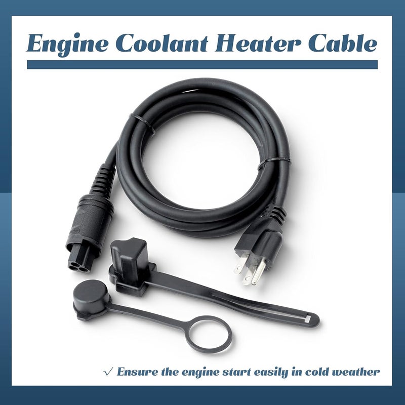 Esttlamer 84564686 Engine Coolant Heater Cable Replacement for Chevy Silverado 1500 2019-2024 2500 3500 HD 2020-2024 for Duramax, for GMC Sierra for Yukon for Buick for Cadillac 2021-2024 Heater Cord - Image 2